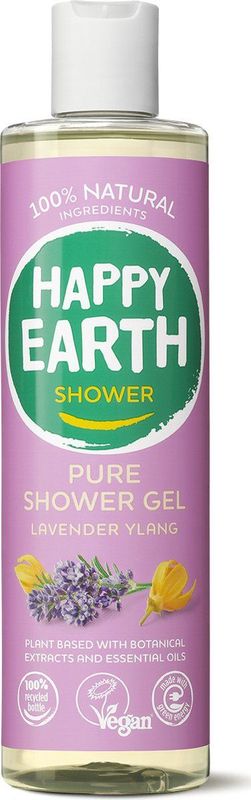 Happy Earth 100% Natuurlijke Douchegel Lavender Ylang 300 ml