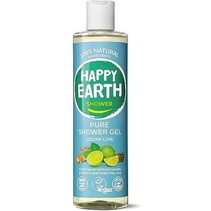 Happy Earth 100% Natuurlijke Douchegel Cedar Lime 300 ml