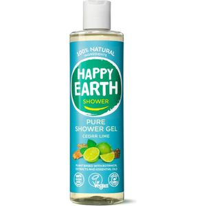 Happy Earth - Shower Gel - Cedar Lime - Plantaardige Formule - Vegan