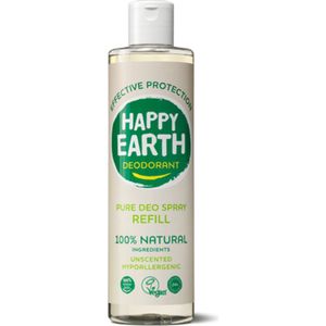 Happy Earth 100% Natuurlijke Deodorant Spray Navulling Unscented 300 ml