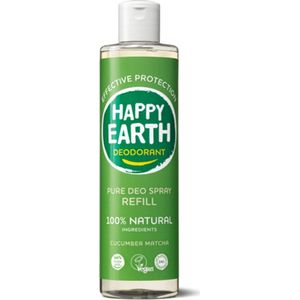 Happy Earth 100% Natuurlijke Deodorant Spray Navulling Cucumber Matcha 300 ml
