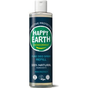Happy Earth 100% Natuurlijke Deodorant Spray Navulling Men Protect 300 ml