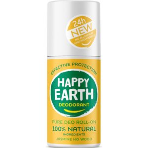 Happy Earth 100% Natuurlijke Deodorant Roll-On Jasmine Ho Wood 75ml