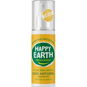 Happy Earth 100% Natuurlijke Deodorant Spray Jasmin Ho Wood 100 ml