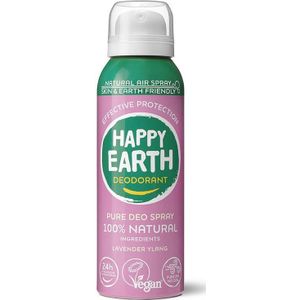 Happy Earth - Deo Spray - Lavendel - 100% Natuurlijke Ingrediënten