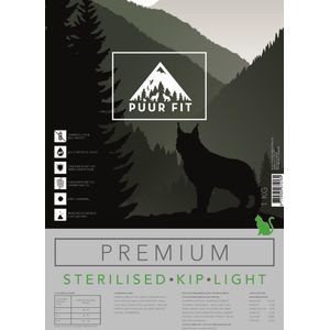 Puur Fit Premium - Kattenvoer - Sterilised Light Kip - 1 kilo