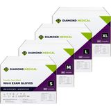 - Nitrile Handschoenen Zwart Poeder/Latex vrij - 100stuks