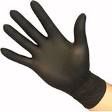 - Nitrile Handschoenen Zwart Poeder/Latex vrij - 100stuks