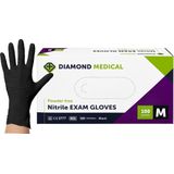 - Nitrile Handschoenen Zwart Poeder/Latex vrij - 100stuks