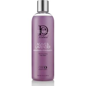 +Design Essentials - Agave & Lavender Moisturizing Hair Bath- verzorgende shampoo-  1 e stap van de Agave & Lavender Blow dry + Silk press Collectie - 340g