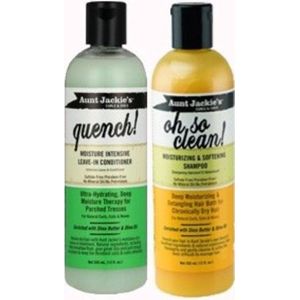 Voordeel set 1x Aunt Jackie's shampoo & 1x Quench leave in conditioner