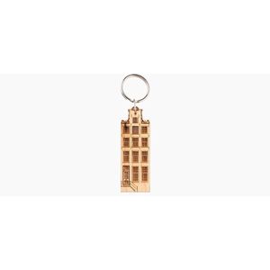 Amsterdams Grachtenpand Sleutelhanger - Oude Turfmarkt 143 - Esdoorn