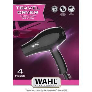 WAHL - TRAVEL HAIR DRYER - Föhn - Zwart - 1000 W - 2 Snelheden