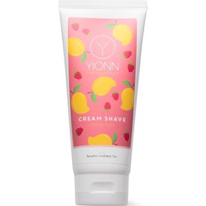 YIONN Cream Shave Summer Fruits - zeepvrij alternatief voor scheerschuim en scheergel - hypoallergeen - géén parfum - met etherische olie - speciaal voor vrouwen