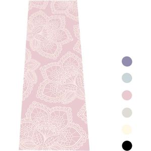 Extra Dikke Yogamat | Lotus Print | Roze | Sticky - 6 mm