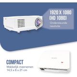 Salora 40BHD800 Beamer - Projector - Standard throw projector - 40 ANSI lumens - LED 800 x 480 Wit - HDMI - USB aansluitingen - 800 lumen - LED lamp levensduur 50.000 uren