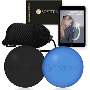 BOZEERA - Lacrosse Ballen - 2x 6cm - Massageballen - Inclusief Video Handleiding Poster & Tas