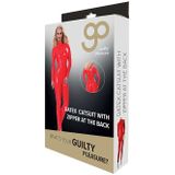 Guilty Pleasure GP Datex Catsuit Met Rits - Rood