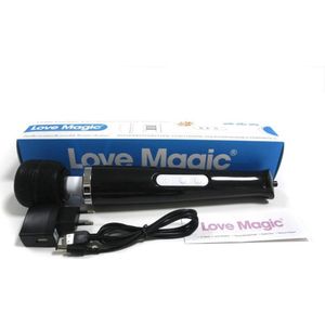 Love Magic® - Magic Wand Vibrator - USB oplaadbaar - 20 standen - draadloos - netvoeding - zwart