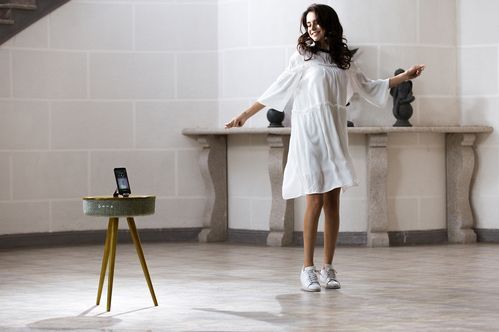 Salora Airtable (AW) - Bluetooth Speaker - Speakers - Nachtkastje - 360 Sound - Accu - 2 USB charge