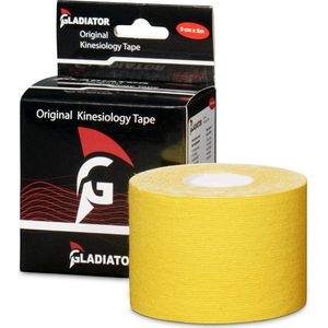 Gladiator Sports Kinesiotape - Kinesiologie Tape - Waterbestendige & Elastische Sporttape - Fysiotape - Medical Tape - Per Rol - Geel