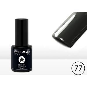 Awesome #77 Donker Antraciet - Grijs Gelpolish - Gellak - Gel nagellak - UV & LED