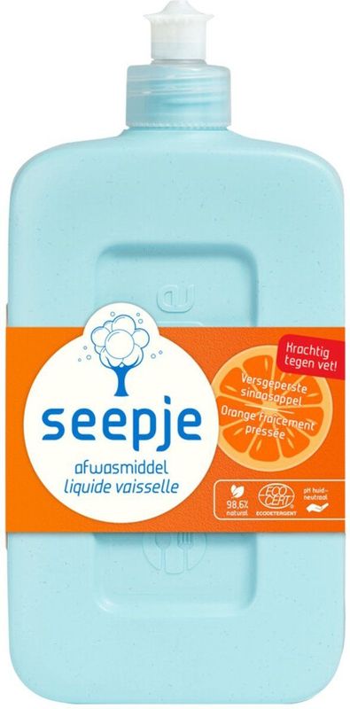 Seepje - Afwasmiddel - Sinaasappel - 500ml - Natuurlijke Ingrediënten