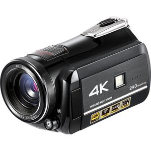 Lipa AD-C1 4K Ultra HD CMOS sensor Wifi camcorder - Videocamera - Digitale camera - Wifi camera - Vlog camera - CMOS sensor - 4K resolutie - Nachtvisie - 30x Zoom - Aansluiting statief en microfoon -Met SD-kaart 32 GB