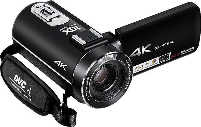 Lipa AD-C7 Camcorder - 4K - Wifi - Vlog Camera - 120x Zoom - 32GB SD-kaart