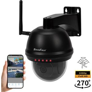 SecuFirst - CAM214Z - Dome Camera - Zwart - IP Camera Draai- en Kantelbaar - FHD 1080P