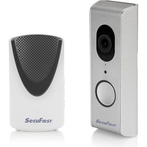 SecuFirst DID701S Slimme Video deurbel met camera met draadloze gong Zilver Grijs - 1080P