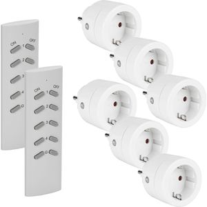 SEC24 - HAF760S2 - Draadloze Schakelset - Zwart - 6 Ontvangers - 2 Afstandsbedieningen