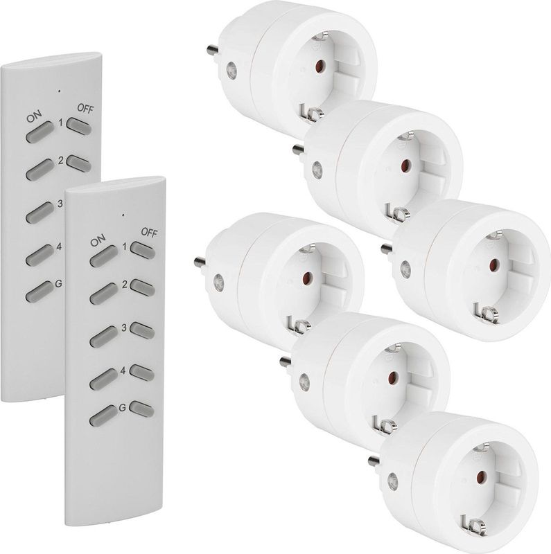 SEC24 - HAF760S2 - Draadloze Schakelset - Zwart - 6 Ontvangers - 2 Afstandsbedieningen