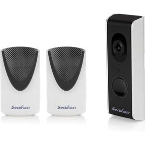 SecuFirst DID701B+ Slimme Video deurbel met camera met 2 draadloze gongen Zwart Grijs - 1080P