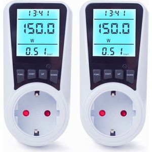 SCHWAIGER SOEM0100 Energiekostenmeter, voedingsmeter, stekkermeter, groot display, gegevensopslag bij stroomuitval, stroommeting