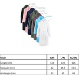 Relax Company - Unisex badjas fleece - sjaalkraag - Groen - maat L/XL