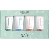 Naïf - Babyverzorging Miniset - 4x15ml - Baby's & Kinderen - met Natuurlijke Ingrediënten - Cadeauverpakking