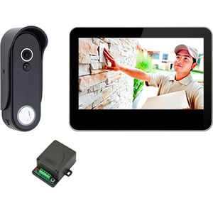 Doorsafe 4650 PRO - HD draadloze camera deurbel + touch scherm - deurbel op accu of stroom - 100% Privacy, gemak & eenvoud - 32Gb opslag op SD-kaart + draadloze unlock module