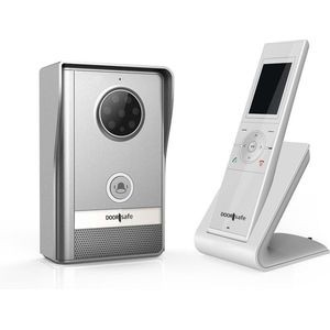 Doorsafe 4250 - draadloze video camera deurbel met deurbel op 12V of batterijen - 2,4 inch kleurenscherm