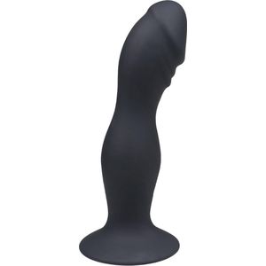 Siliconen Anale Dildo met Zuignap - Stevig Ontwerp - Anale Dildo voor Beginners -  Zwart