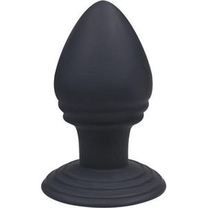 Blackdoor Collection Buttplug Mannen – Medium Buttplug met Zuignap en Ribbels – 10 cm - Zwart