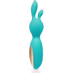 Subliem Trendy Clitoris Vibrator - Rabbit Vibrator met Penetratie – Veelzijdige Vibrator voor Vrouwen 16 cm - Turquoise