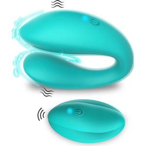 Subliem Luxe Partner Vibrator – DUO Vibrator met Krachtige Vibraties - 8,5 cm – Turquoise