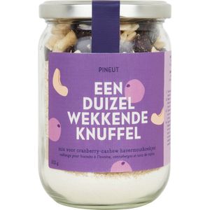 Pineut ® Koek Bakmix Cashew & Cranberry - Koekjes bakken - Bakpakket Koek - DIY Pakket - Origineel Cadeau - Koekjes Bakmix in Pot - Bakken met Kinderen - Gezellig Genieten