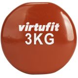 VirtuFit Vinyl Dumbbell Pro - Gewichten - Fitness - 3 Kg - Rood - Halter - Fitness - 1 Stuk