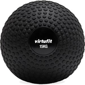 Slam Ball - VirtuFit Fitnessbal - Crossfitbal - 15 kg - Zwart