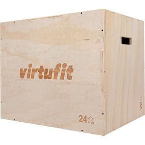 VirtuFit Houten Crossfit Plyo Box 3-in-1 - Groot - 50 X 60 X 75 cm
