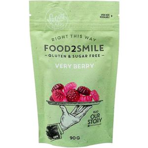Food2Smile - Suikervrij snoep - Very berry - Framboos/Braam - 90g
