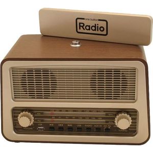 Retro radio met één bedieningsknop