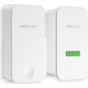 Bell4U - Draadloze deurbel - Set met 1 ontvanger - Deurbel werkt zonder batterijen - IP55 Waterdicht